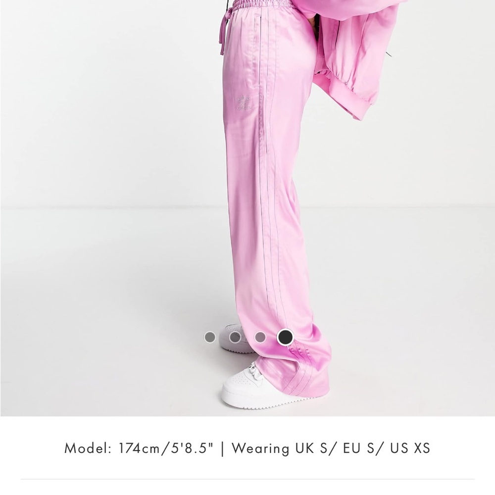 Adidas Satin wide leg track pants - Picture 4 of 5